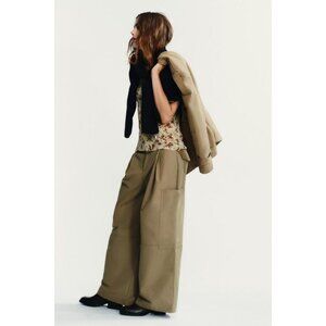 ZARA CARGO TROUSERS WITH PLEATS